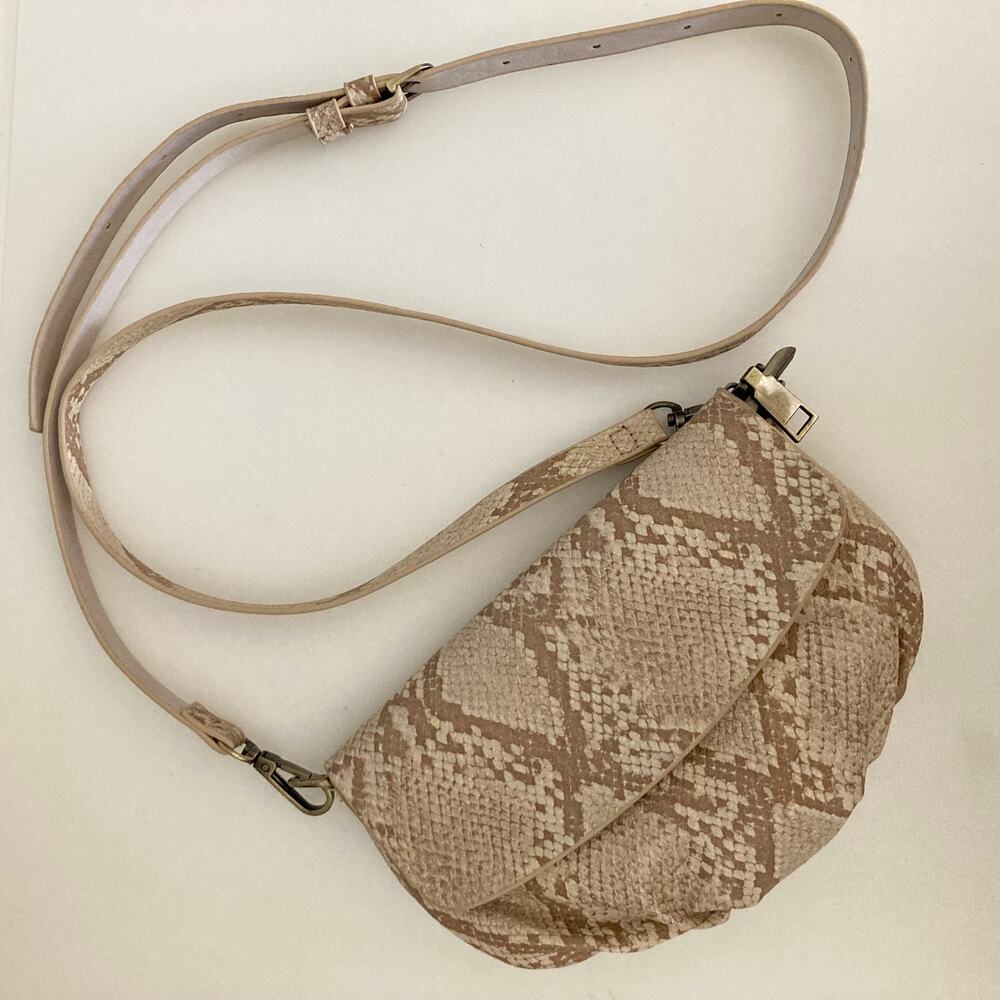 Anthropologie Emma Faux Animal Print Convertible Crossbody Belt Bag - Picture 8 of 8